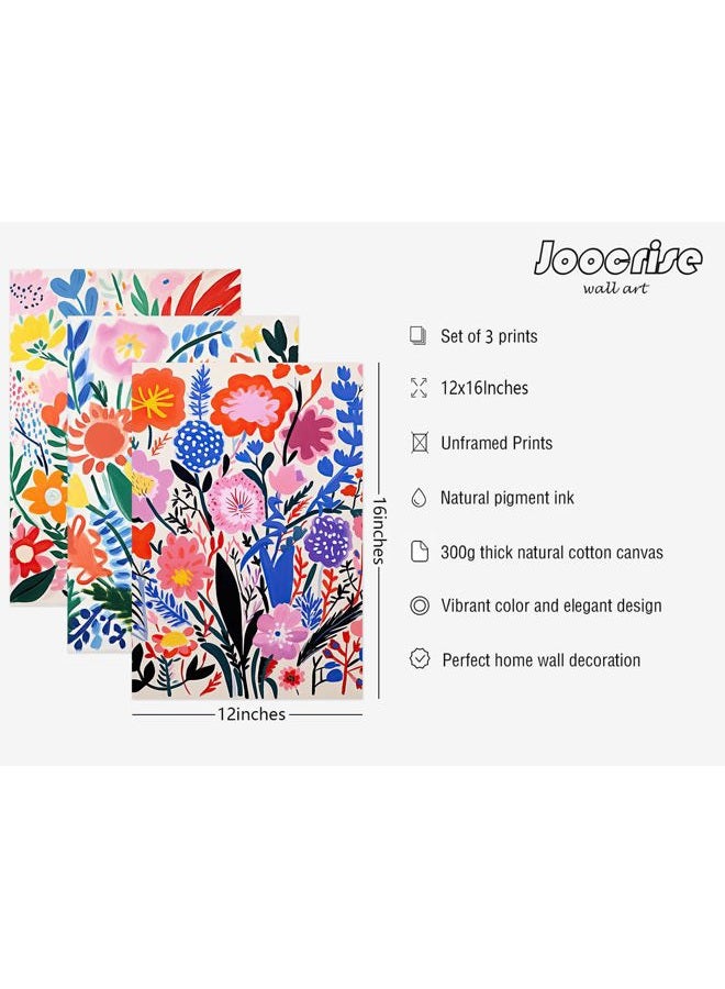 Joocrise Matisse Style Floral Art Prints - 12x16 Unframed - Image 2