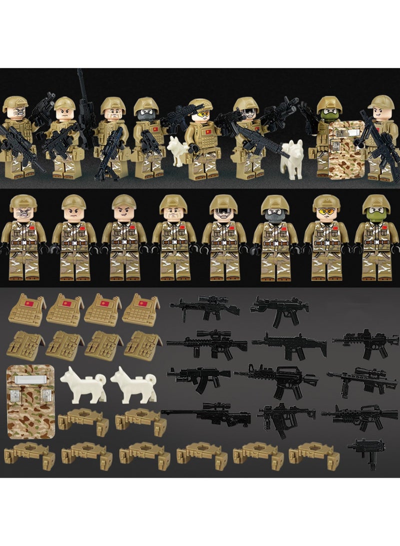 8-Piece Army Soldier Series Building Blocks Minifigures Model Toys Bag Pack  - Image 5