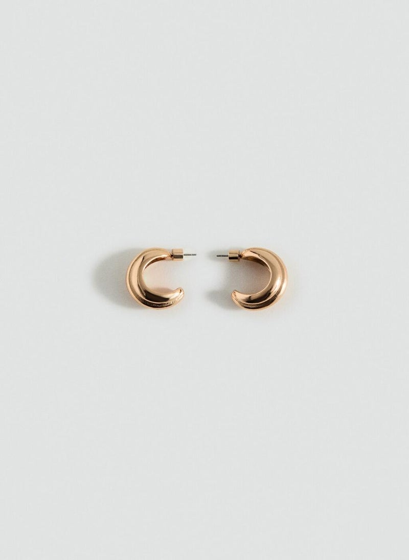 MANGO Embossed hoop earrings - Image 1