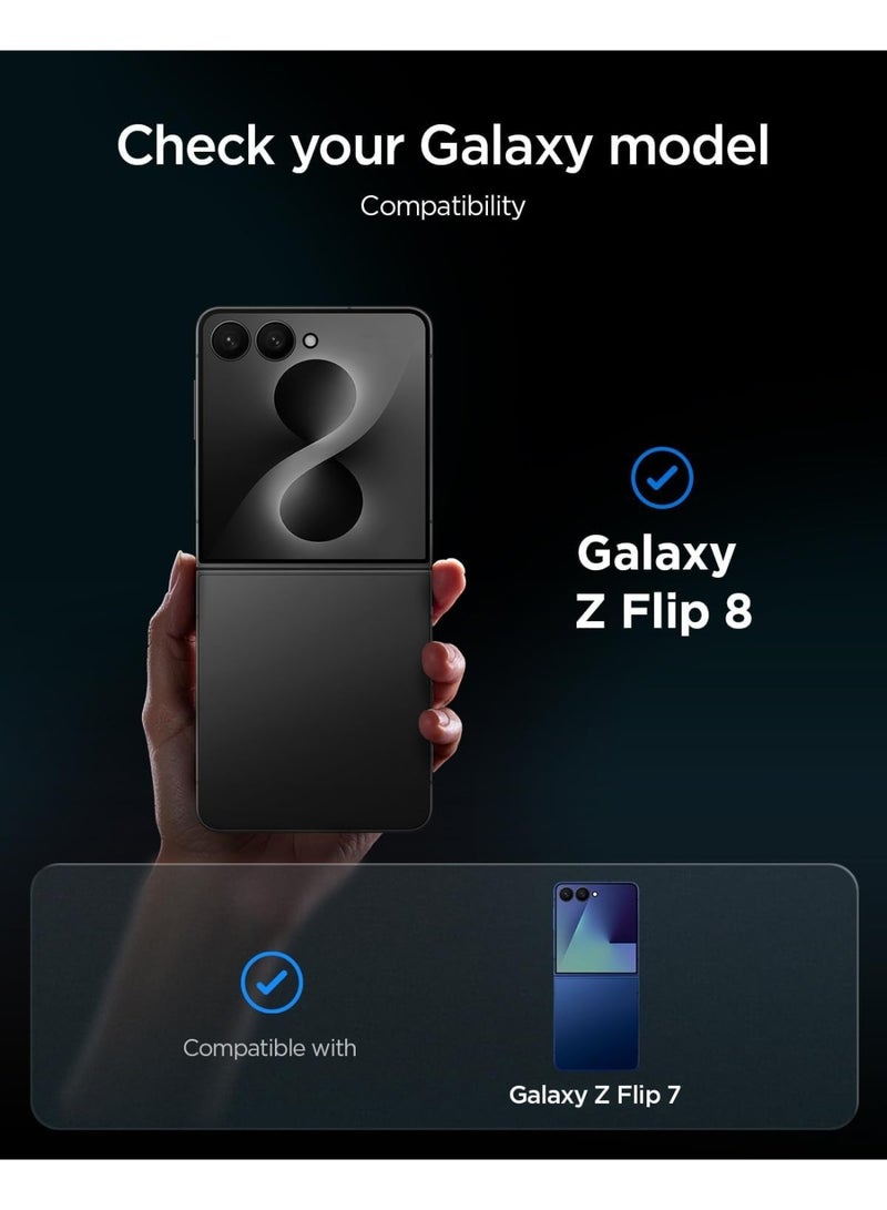 Spigen GLAStR EZ-Fit Samsung Galaxy Z Flip 8 Screen Protector | Z Flip 7 Front Screen Premium Tempered Glass Auto Align [2 PACK] - Image 2