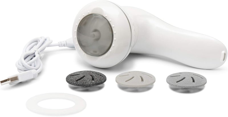 Rio 60 Second Electric Nail File Spa Pedicure Hard Skin Callus Remover with 3 Discs Gentle Medium and Coarse USB Rechargeable and Vacuum Action for Dead Skin - Image 4