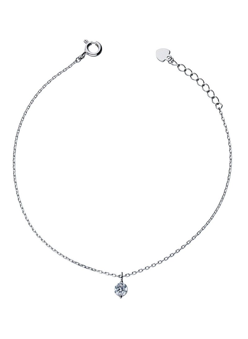 FK Jewellers - Sterling Silver 925 Solitaire Bracelet - FKJBRLSLU1024 - Image 1