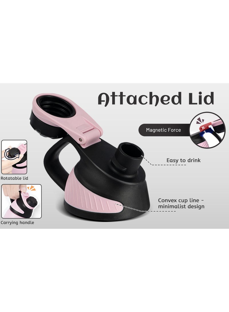 FjBottle Stainless Steel Water Bottle 800 ML with Magnetic Lid, BPA Free Insulated Water Bottle, Sports Metal Water Bottle Hot&Cold Drinks Vacuum Flask Leak-Proof for Gym, Work, Travel - Image 4