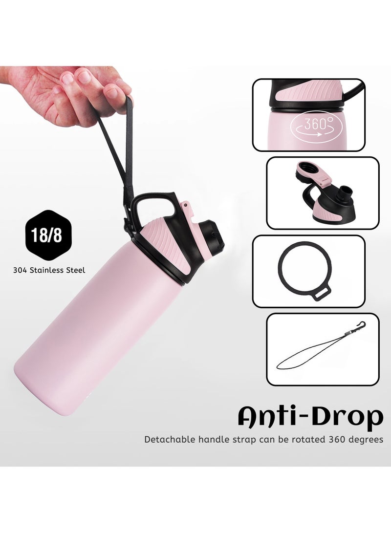 FjBottle Stainless Steel Water Bottle 800 ML with Magnetic Lid, BPA Free Insulated Water Bottle, Sports Metal Water Bottle Hot&Cold Drinks Vacuum Flask Leak-Proof for Gym, Work, Travel - Image 2