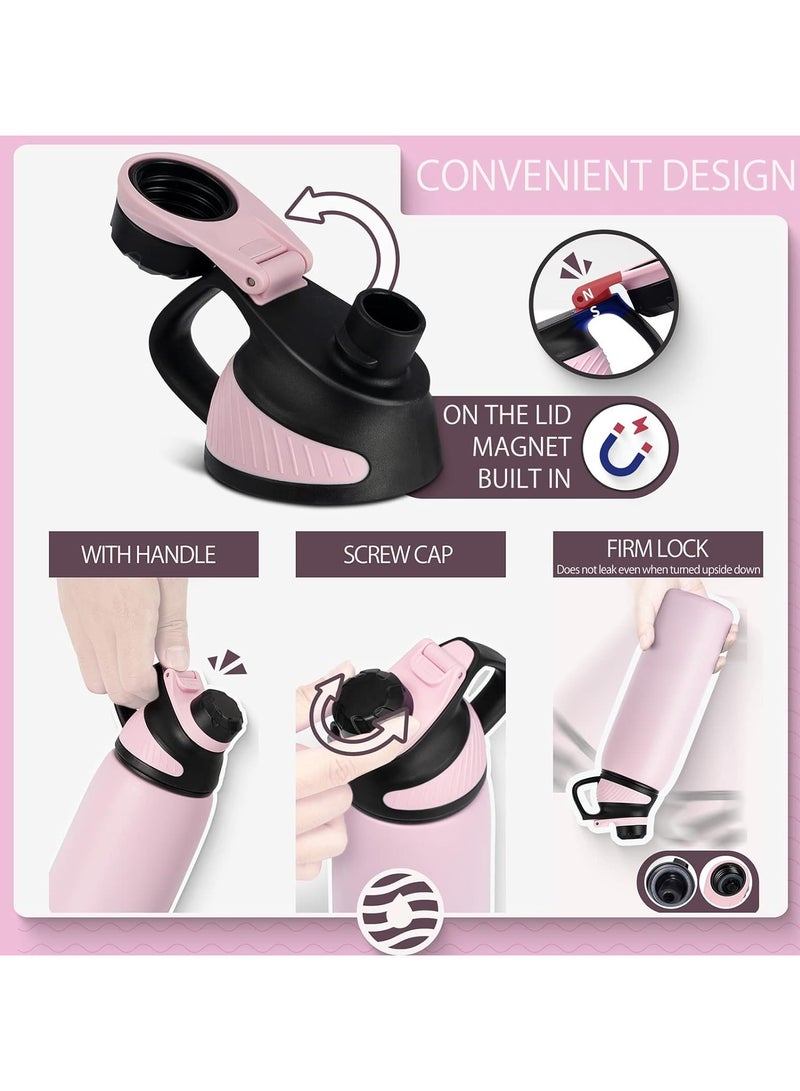 FjBottle Stainless Steel Water Bottle 800 ML with Magnetic Lid, BPA Free Insulated Water Bottle, Sports Metal Water Bottle Hot&Cold Drinks Vacuum Flask Leak-Proof for Gym, Work, Travel - Image 3