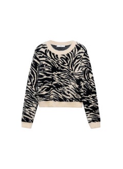 MANGO Round Neck Zebra Print Sweater  - Image 5