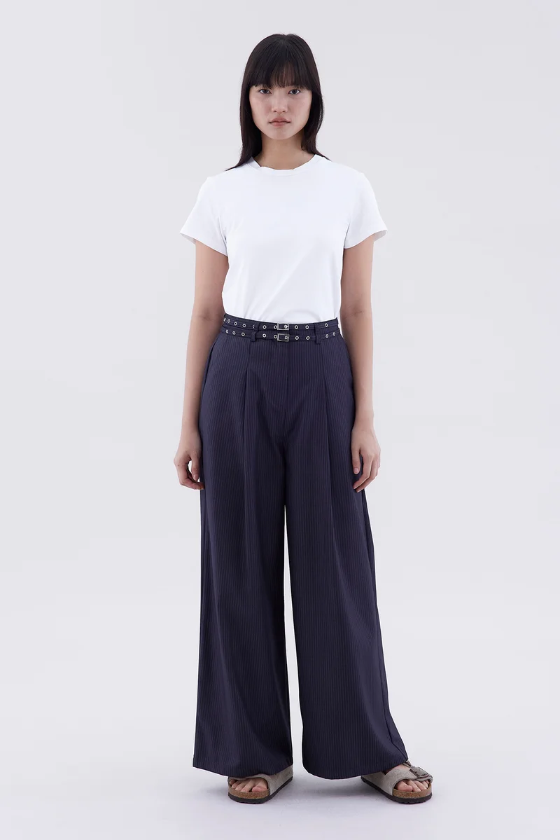 ذا اديتورز ماركت Garelle High-Rise Pleat Pants