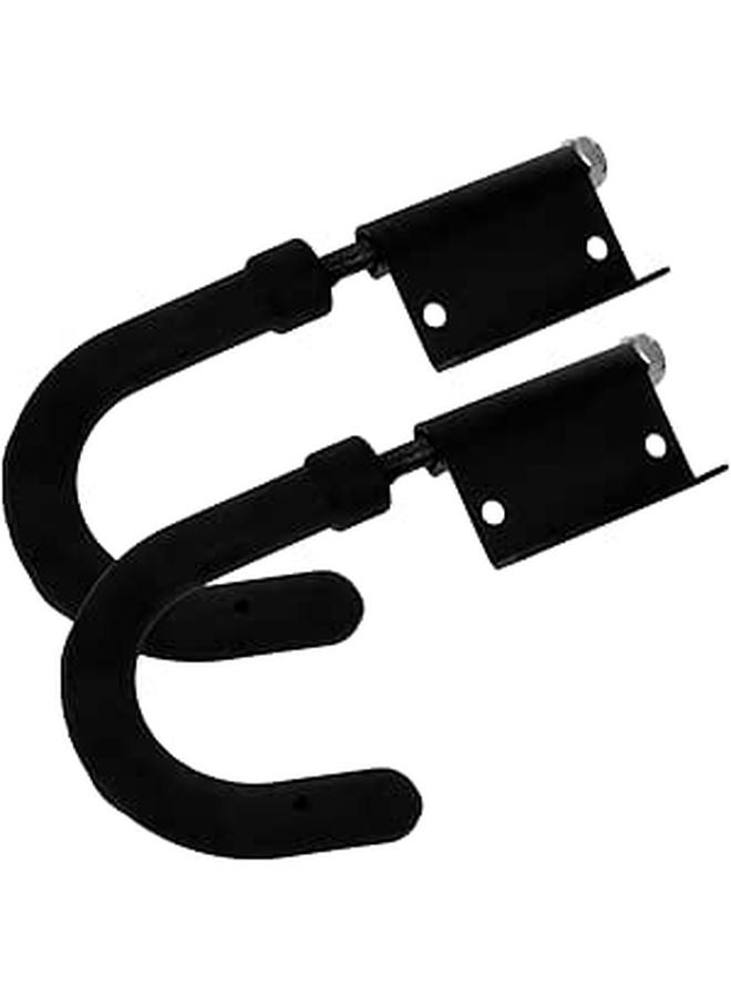 2 Pcs Heavy Duty Ladder Hooks Adjustable Anti Slip Stabilizer for Roof Extension Ladder - Image 1