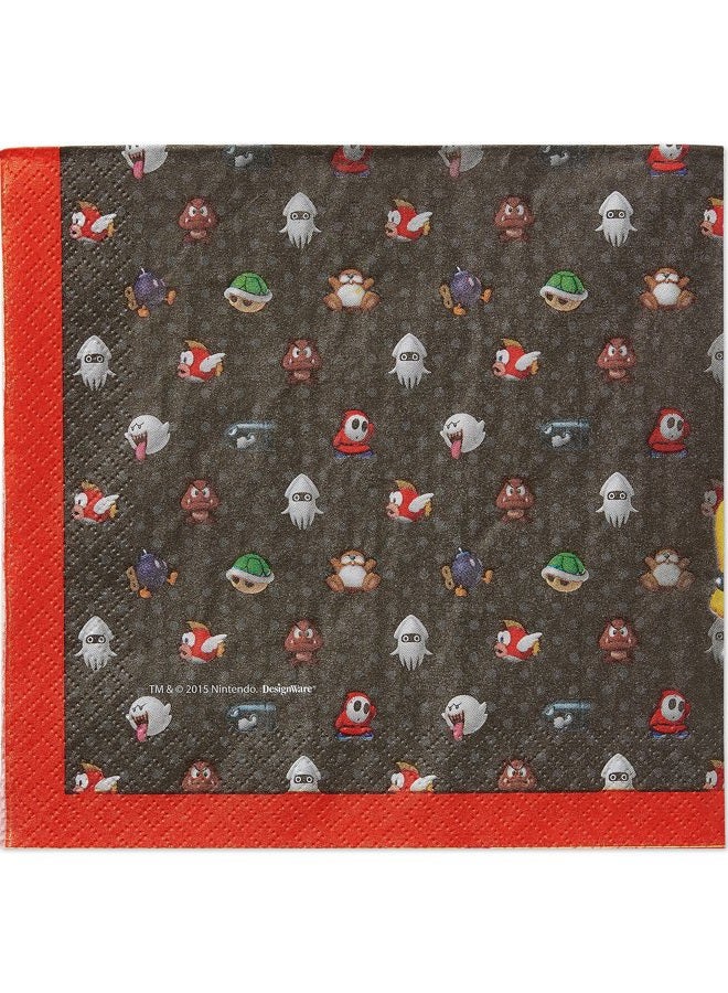 Amscan 511554 Super Mario Brothers Luncheon Napkins, 16 pcs, Party Favor - Image 2
