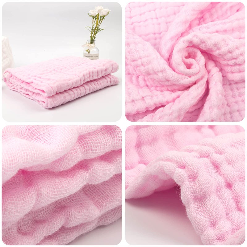 babygoal Baby Bath Towel 2 Pack, 100% Muslin Cotton Hooded Towel for Newborn,Toddler,Infant - Image 3