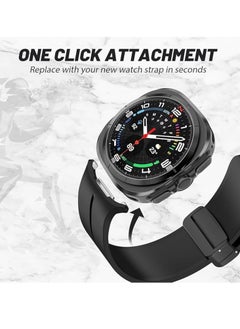 MIGOFAST Magnetic Band Compatible with Samsung Galaxy Watch 7 Ultra 2024 Strap, Magnetic D-Buckle Replacement Band, No Gap Silicone Sports Strap for Samsung Galaxy Watch 7 Ultra Men Women  - Image 3