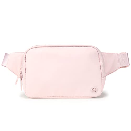 Pander Belt Bag Large 2L, Nylon Fanny Pack Purse for Women and Men with Adjustable Strap, Pink - Image 1