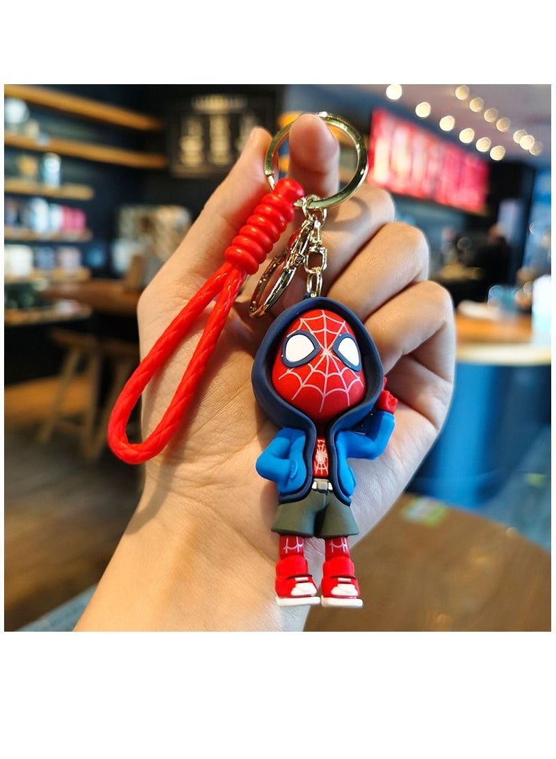 Y&D 2-Piece New PVC Marvel US Captain Spider Man Keychain Avengers Alliance Handmade Doll Pendant  - Image 3