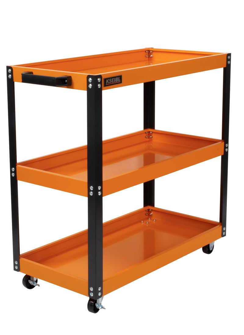 KSEIBI - Heavy-Duty Steel Utility Service Cart Designed to Effortlessly Transport Your Tools and Supplies with Ease. Built For Durability and Efficiency - Image 1