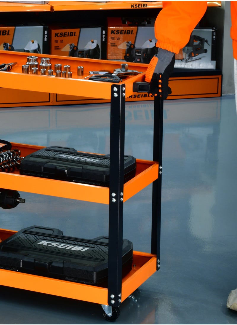 KSEIBI - Heavy-Duty Steel Utility Service Cart Designed to Effortlessly Transport Your Tools and Supplies with Ease. Built For Durability and Efficiency - Image 1