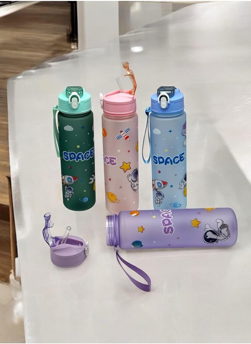 QSHOP Sports Water Bottle - Eco-Friendly Drink Sustainable - 900ml - Leak Proof, Large Capacity, BPA Free, Ideal for Office, Gym  - Image 4