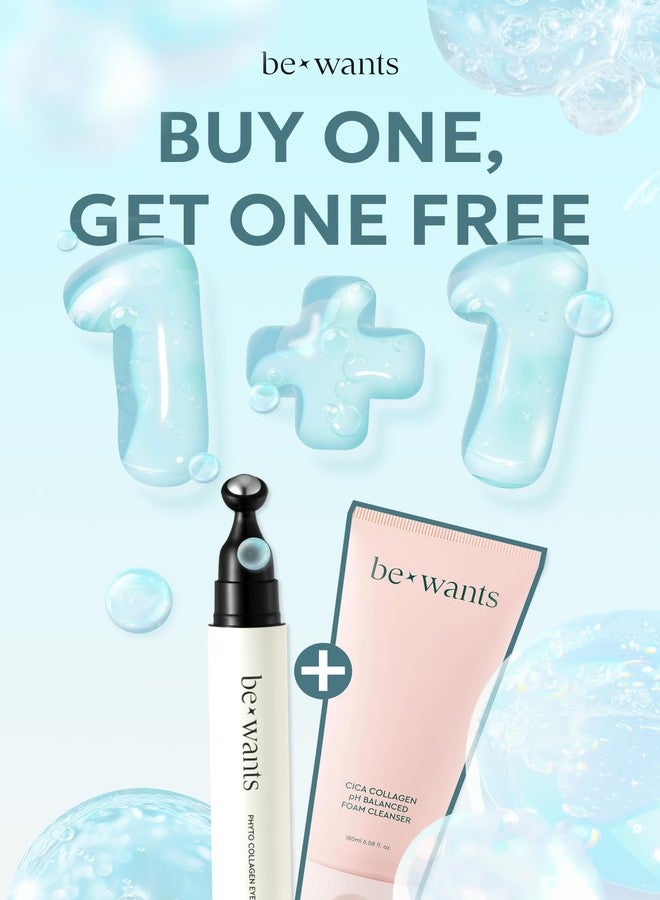 BE+WANTS Bewants Instant Eye Bag Remover for Puffiness, serum roller for dark circles and puffiness, under eye treatment with bamboo water, Vegan Collagen - Image 2