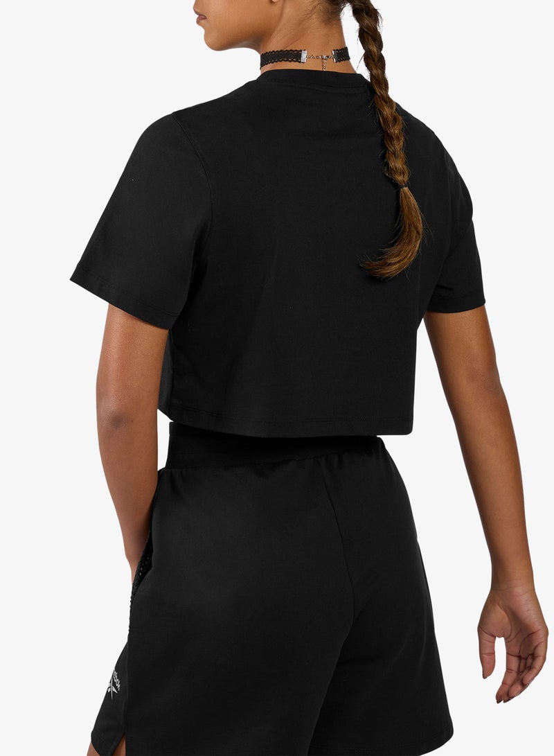 Reebok Mesh Cropped T-Shirt - Image 2