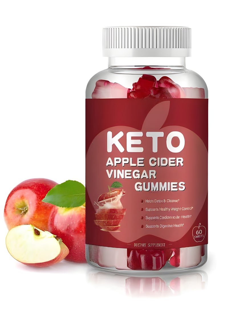 KETO Organic Apple Cider Vinegar Gummies，with Vitamin B12 & B9,,Wheight control，Boots energy levels ，Promotes muscle endurance  - Image 1