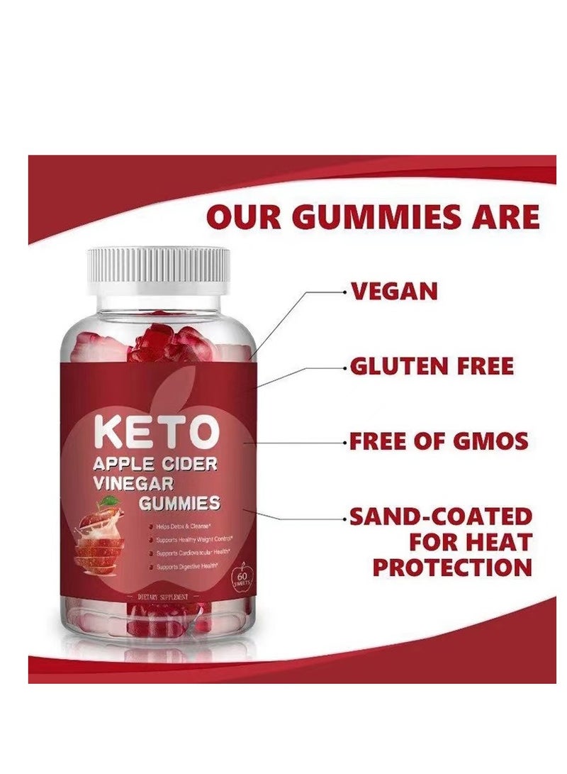 KETO Organic Apple Cider Vinegar Gummies，with Vitamin B12 & B9,,Wheight control，Boots energy levels ，Promotes muscle endurance  - Image 2