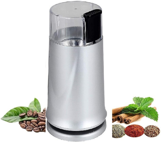 200 W ELECTRIC COFFEE GRINDER MAKER SMALL COMPACT SIMPLE TOUCH AUTOMATIC GRINDING TOOL KITCHEN SALT PEPPER GRINDER SPICES NUT SEED COFFEE BEANS MILL HERBS NUTS11X11X19 CM