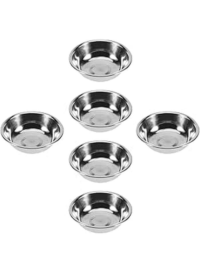 6 Pcs Stainless Steel Sauce Dishes For Condiments Home Party And Outdoor Events - Image 1