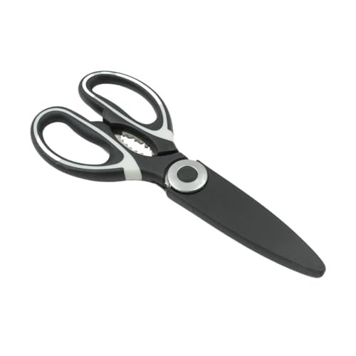 Raleia 3-in-1 Multi-Purpose Kitchen Scissors for Vegetable cutting, Fruit, Cheese & Meat with Bottle Opener(Black) - Image 1