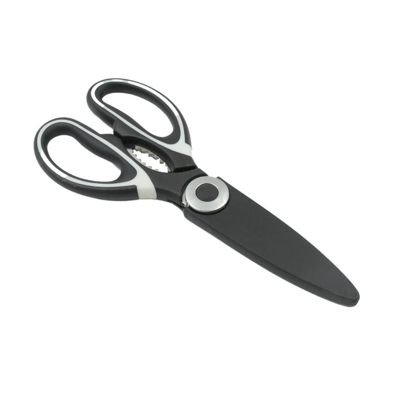 Raleia 3-in-1 Multi-Purpose Kitchen Scissors for Vegetable cutting, Fruit, Cheese & Meat with Bottle Opener(Black) - Image 4