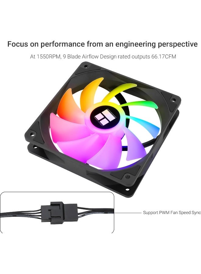 Thermalright TL-C12C-S X3 CPU Fan 120mm ARGB Case Cooler Fan - Image 5