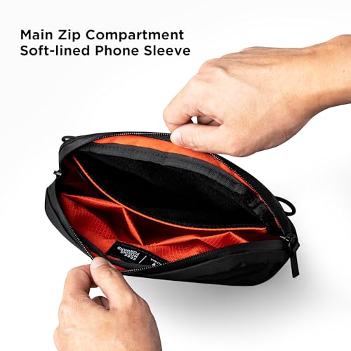 ALPAKA Flight Sling Bag 1L - Small Men's Crossbody Bag with YKK Zipper, Adjustable & Detachable Shoulder Strap, Weather-resistant Fabric Compact EDC Sling for Daily Essentials (Black X-Pac VX42) - Image 5