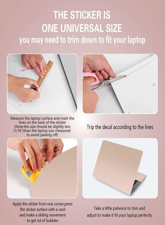 AORTDES Laptop Skin Sticker Decal 15-15.6 Inches, Universal Reusable Vinyl Sticker for 12.1 13 13.3 14 15.4 Inches Netbook/Notebook PC, Waterproof & Scratch-Resistant (Light Camel) - Image 5