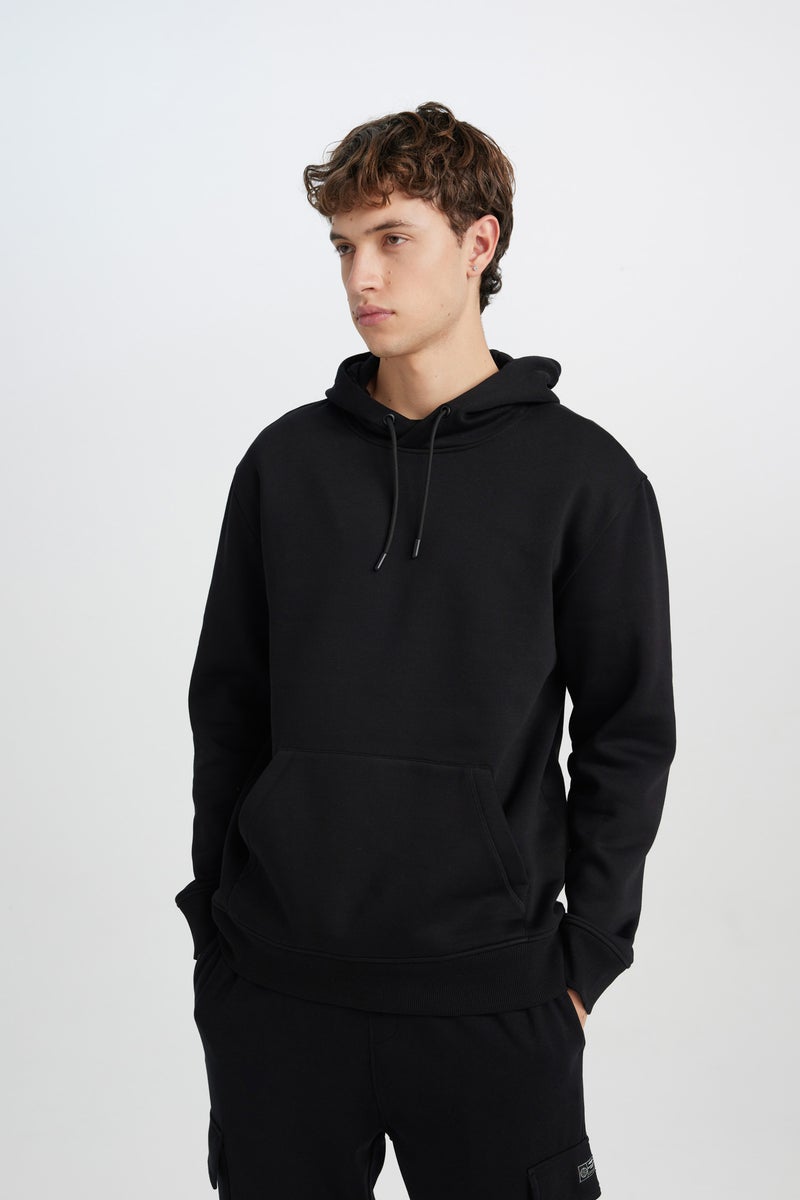 DeFacto Black Man Regular Fit Long Sleeve Sweatshirt Casual - Image 3
