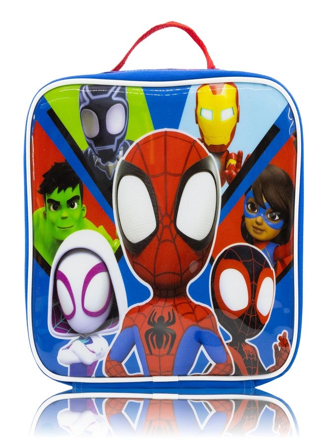 Fast Forward Marvel Spidey and His Amazing Friends Lunch Box for Kids | Insulated Lunch Bag Lunch Box for Boys, Girls, Unisex, Toddlers| Spidey and His Amazing Friends Blue Reusable Lunchbox - Image 1