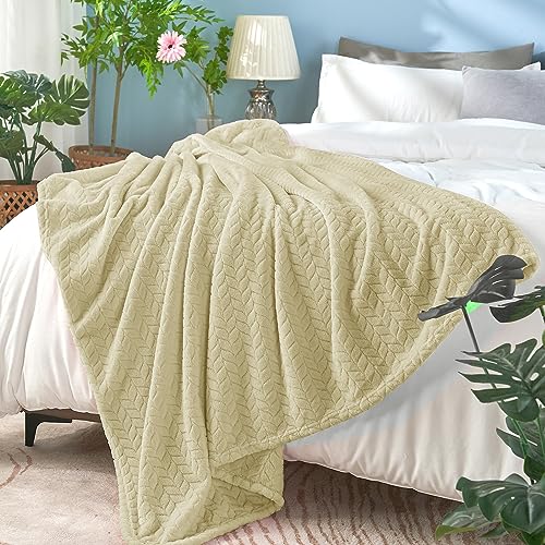 inhand Camel Throw Blanket for Couch, Super Soft Flannel Blanket Throw Size All Season Use, 50 x 60 Inches - Image 4