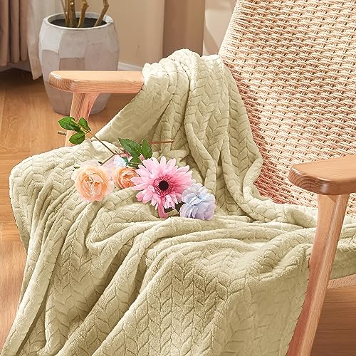 inhand Camel Throw Blanket for Couch, Super Soft Flannel Blanket Throw Size All Season Use, 50 x 60 Inches - Image 2