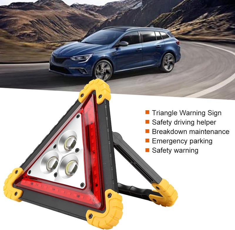 أجاتيدج مثلث تحذير LED من ، علامة توقف طوارئ للسيارات، مثلث عاكس على جانب الطريق مع قاعدة مرجحة للسيارات والشاحنات والمركبات الترفيهية - Image 3