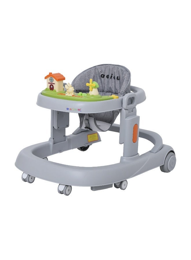 مشاية ووكر الأطفال الاحترافية 4 في 1 – بـ 4 مستويات ارتفاع مع مركز ألعاب تفاعلي ووسادة قدم - Image 1