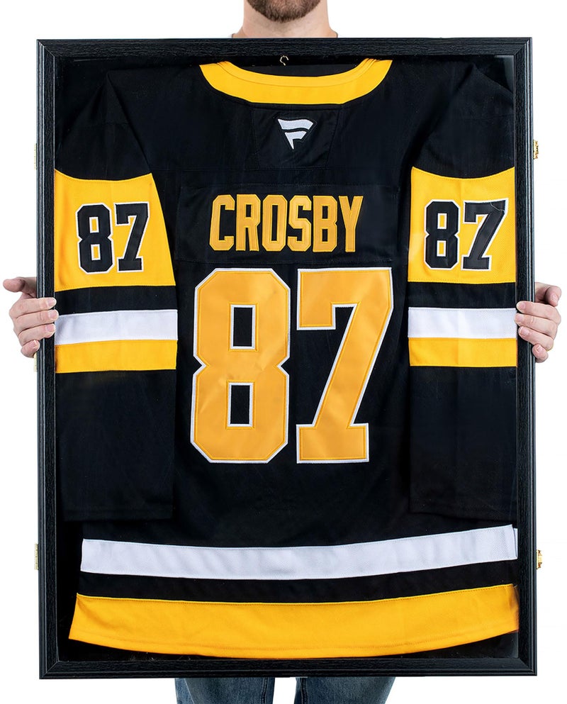 Walasis Hockey Jersey Display Frame: 28x36 in Large Memorabilia Case Shadow Box with Lock for Military Football Basketball Baseball Uniforms Man Cave Decor Sports Fans Gift - Image 1