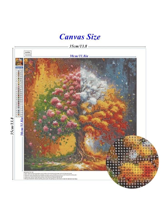 مجموعات فنية الألماس باللصق الكامل للمبتدئين | لوحات الألماس 5D دائرية 35x35 سم - Image 3