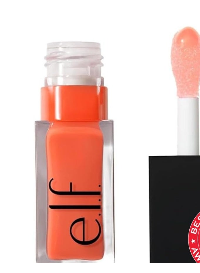 إلف زيت الشفاه e.l.f. Glow Reviver – زيت شفاه مغذٍ ومُلوَّن يمنح لمسة نهائية عالية اللمعان، مُعزَّز بزيت الجوجوبا، نباتي ولم يُجرَّب على الحيوانات – درجة Coral Fixation (7.6 مل) - Image 3