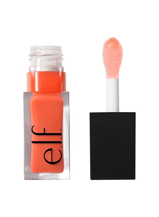 إلف زيت الشفاه e.l.f. Glow Reviver – زيت شفاه مغذٍ ومُلوَّن يمنح لمسة نهائية عالية اللمعان، مُعزَّز بزيت الجوجوبا، نباتي ولم يُجرَّب على الحيوانات – درجة Coral Fixation (7.6 مل) - Image 1