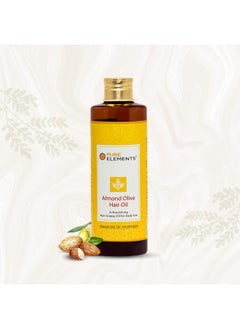 Pure Elements Almond Olive Daily Use Nourishing Hair Oil Natural Product Free From Mineral Oil, Silicone And Paraffin Oil - 180 Ml)  - Image 1