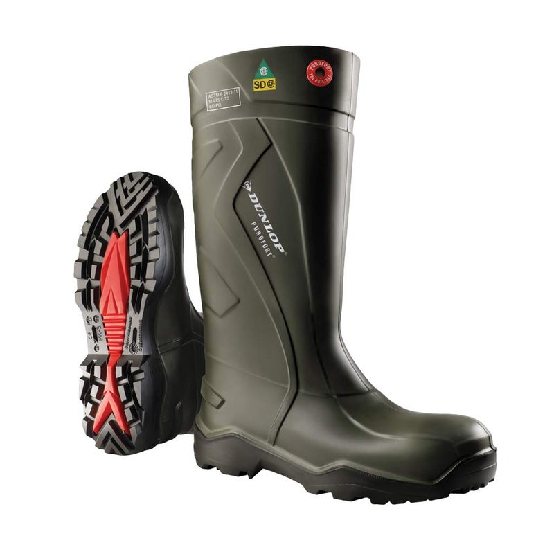 DUNLOP Purofort+ Full Safety - Lightweight Work boots for Men & Women - Waterproof Safety boots with Steel Toe - Chemical and Slip Resistant with Tall Shaft - Black - Size 3-16/17 - Image 1