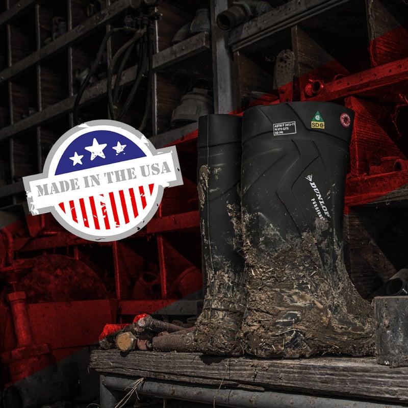 DUNLOP Purofort+ Full Safety - Lightweight Work boots for Men & Women - Waterproof Safety boots with Steel Toe - Chemical and Slip Resistant with Tall Shaft - Black - Size 3-16/17 - Image 2