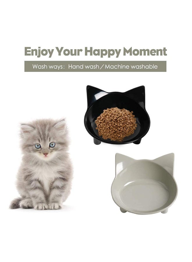 Cat Bowl, Anti-Slip Cat Food Bowl, Cat Feeding Bowl, Cat Water Bowl,  Multipurpose Pet Feeding Bowls (Grey, 1 Pack) - Image 2