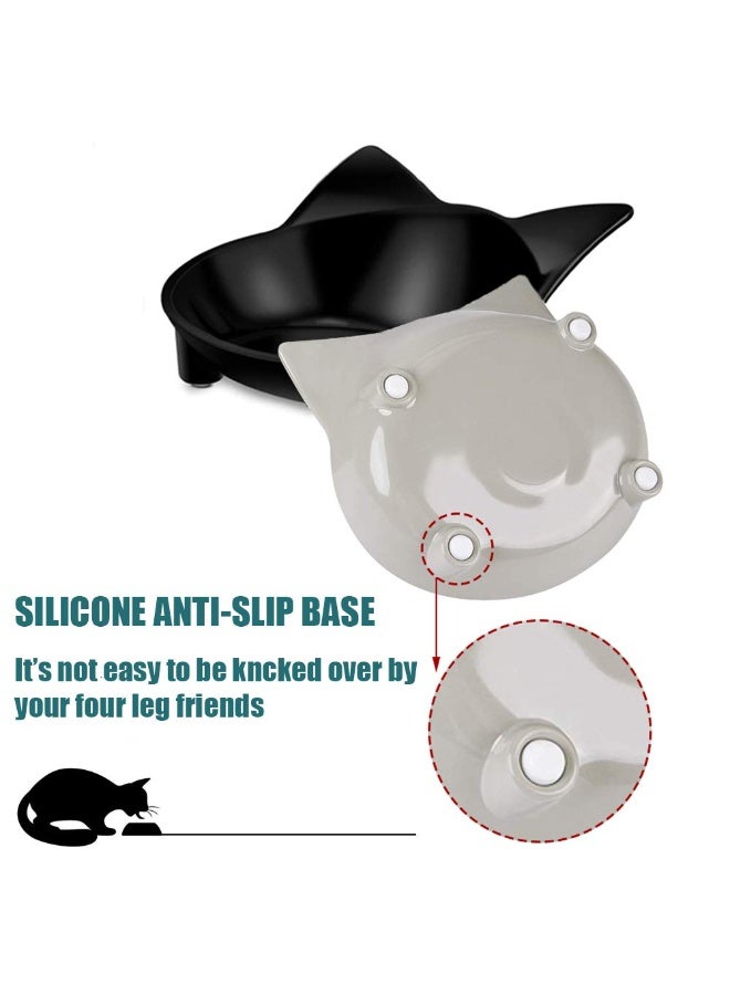 Cat Bowl, Anti-Slip Cat Food Bowl, Cat Feeding Bowl, Cat Water Bowl,  Multipurpose Pet Feeding Bowls (Grey, 1 Pack) - Image 5