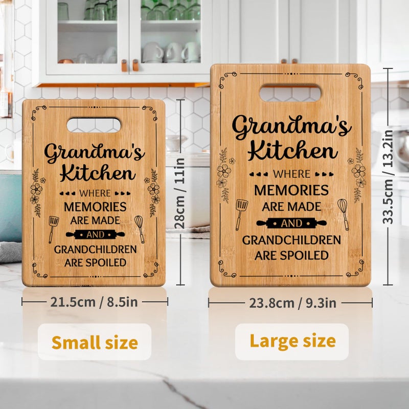 Milcier Grandma Gifts  Grandma Birthday Gifts - Unique Cutting Board - Best Gifts for Grandma from Grandchildren - Thoughtful Mothers Day Christmas Gifts for Grandma Grandmother Gift Ideas 13.2x9.3 in - Image 4