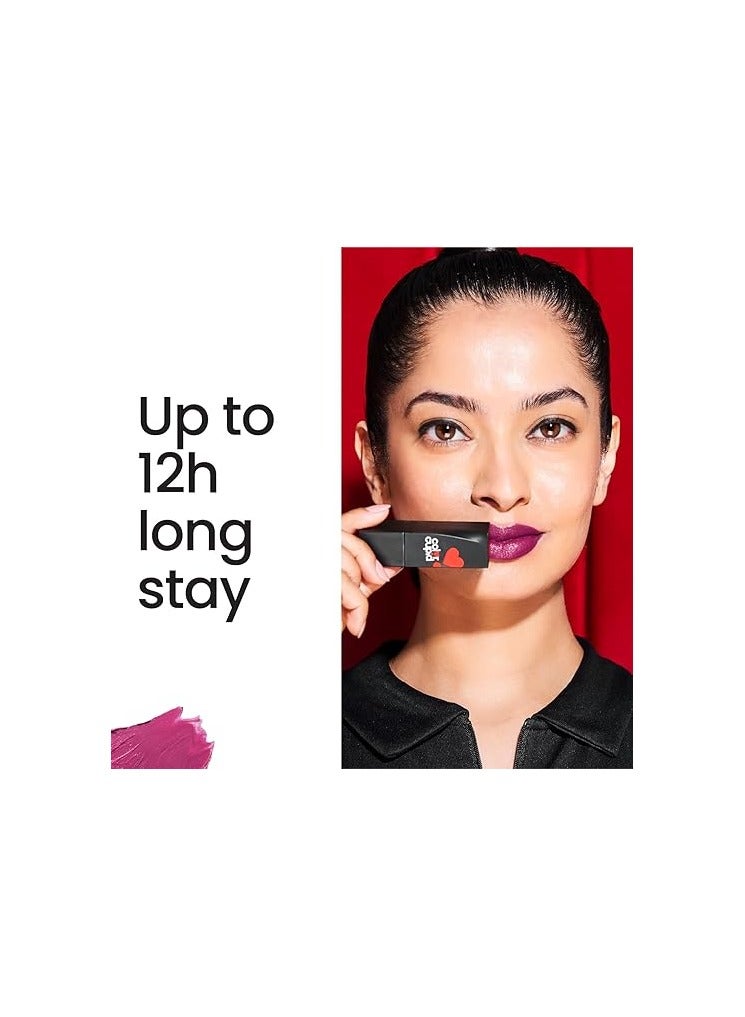 كلر كيوبيد أحمر شفاه بلون مخملي مكثف يدوم 12 ساعة من كولور كيوبيد | غني بحمض الهيالورونيك وزيت الجوجوبا | مقاوم للتحويل والتلطيخ | موسم الحب | زهرة الورد | 4.1 جرام - Image 3