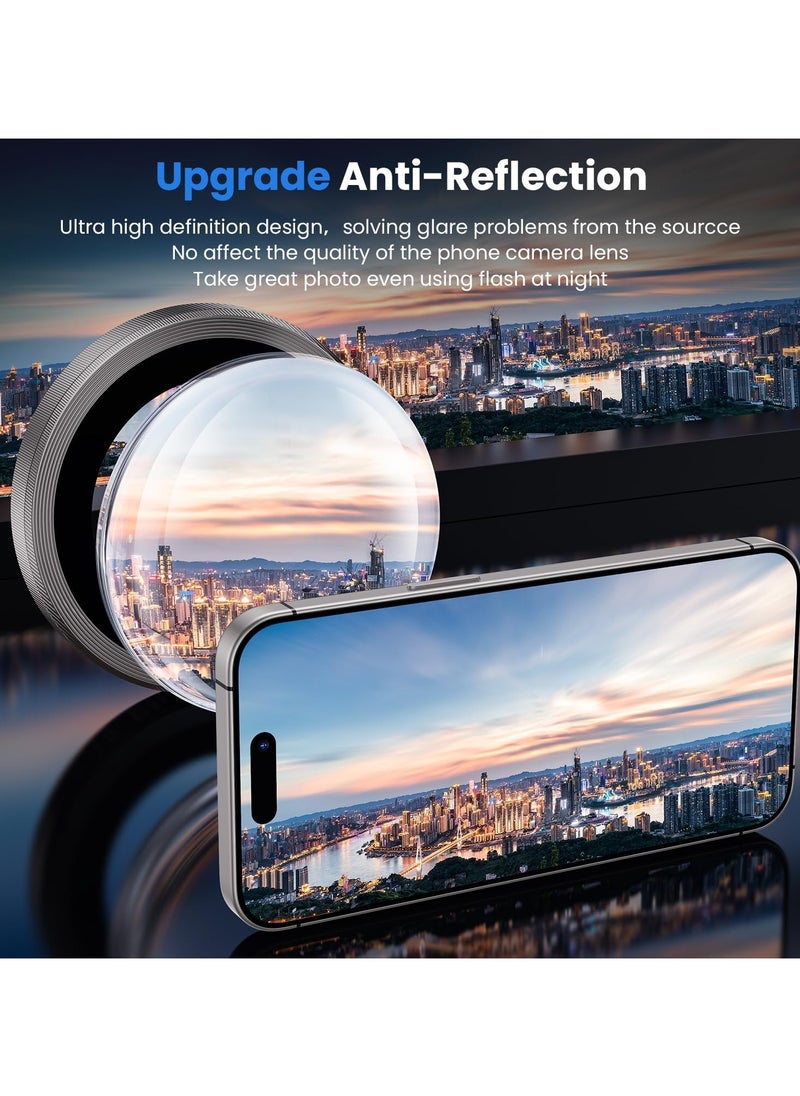 Generic - Camera Lens Protector for iPhone 16 Pro/iPhone 16 Pro Max, Shatterproof, Ultra-thin Aluminum Alloy Ring, Camera Lens Protective Film, (Grey Titanium) - Image 1