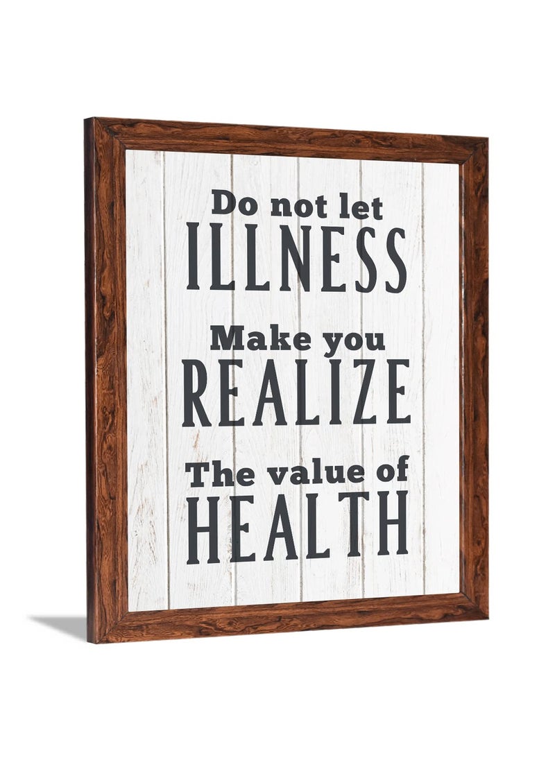 Chaka Chaundh Chaka Chaundh Health Quotes Wall Frames Decoration Health Motivation Wall Poster for DIAGNOSTIC CENTER PATH LAB HOSPITALS 14 X 11 Inches Do not let your White 